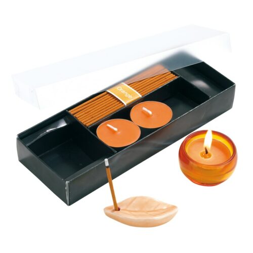 corporate-gift-beautiful-candles-and-incense-orange