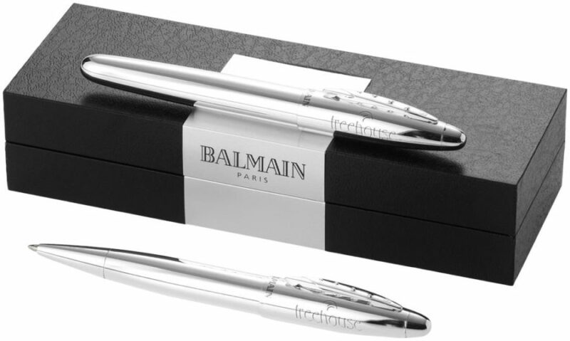 cadeau-ce-parure-stylo-bille-balmain-chrome