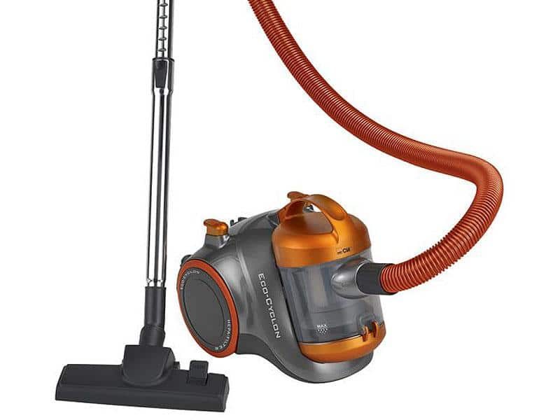 bagless-vacuum cleaner-grey-and-orange