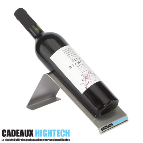 cadeau-entreprise-personnalise-repose-bouteille-en-acier-brosse-cadeaux-hightech