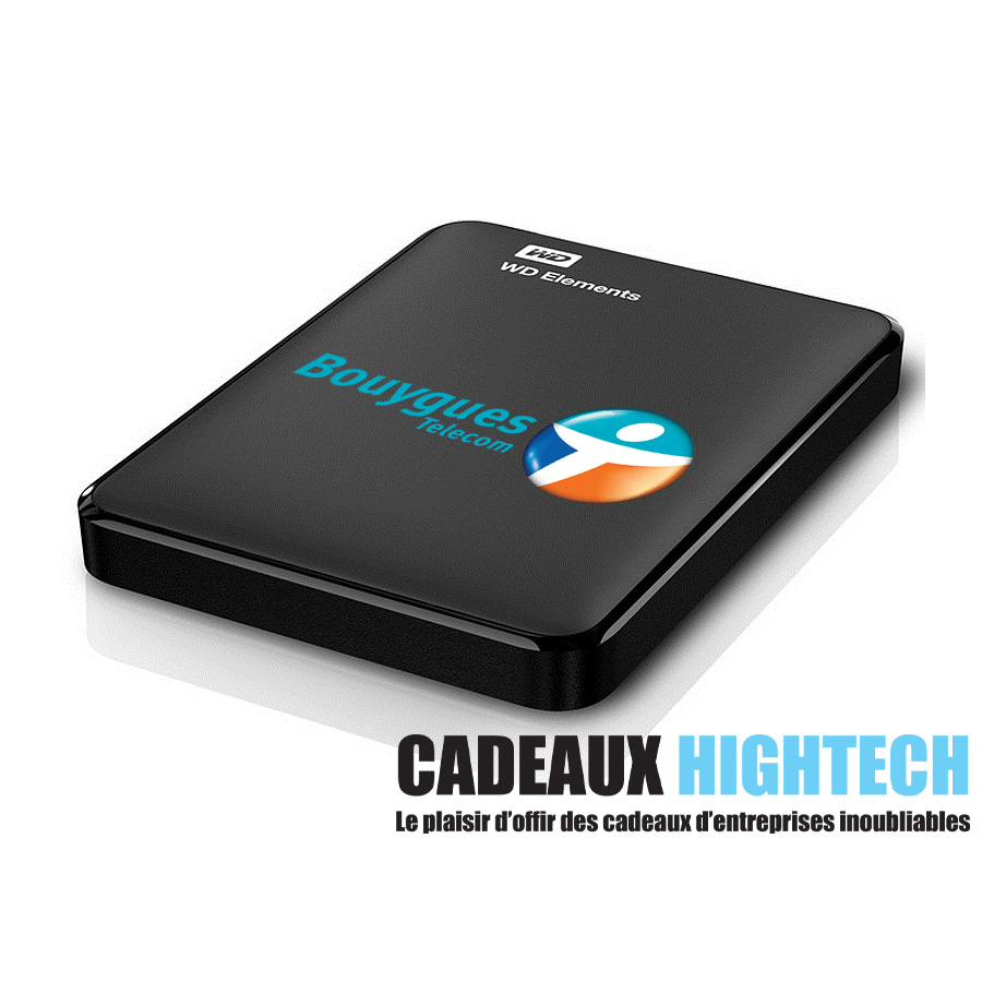 Black designer hard drive with logo for your best customers