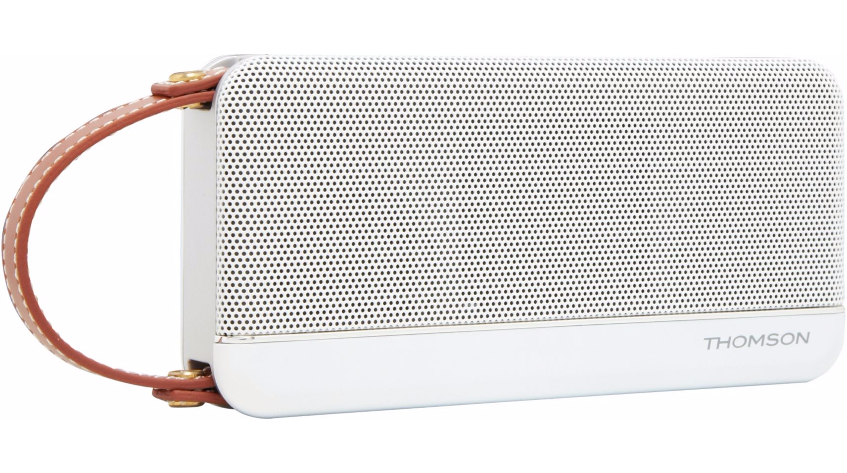 Cadeau logo entreprise - Mini enceinte bluetooth portable blanche