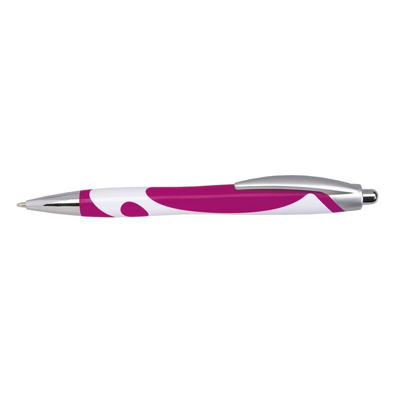objet-publicitaire-stylo-bille-blanc-et-rose