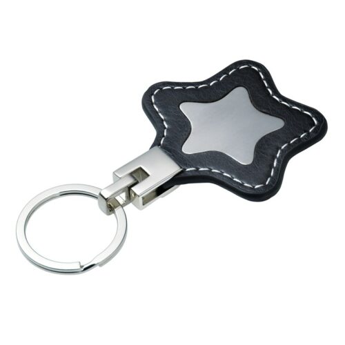 cadeau-collaborateur-porte-cles-etoile-metal-cuir