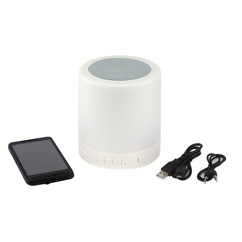 cadeau-d-affaire-enceinte-bluetooth-ronde-blanche