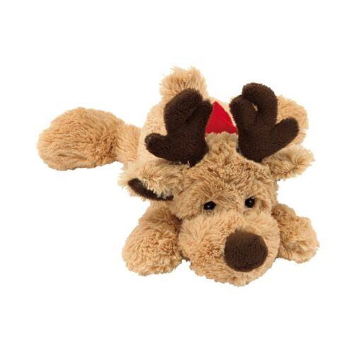 business-gift-plush-deer-sleep-scarf-red