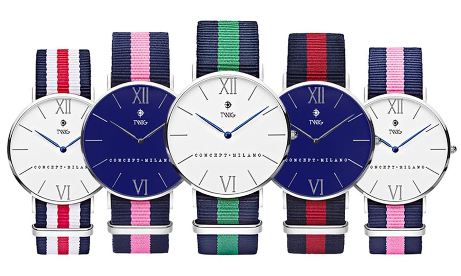 Montre avec tissu clearance