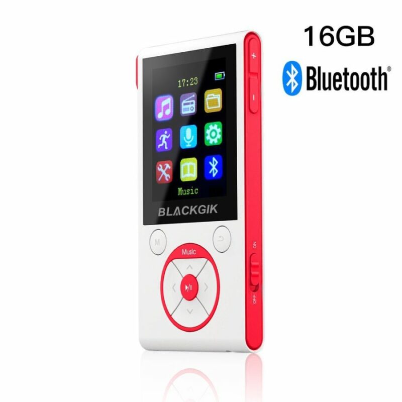 Lecteur MP3 16 Go blanc et rouge