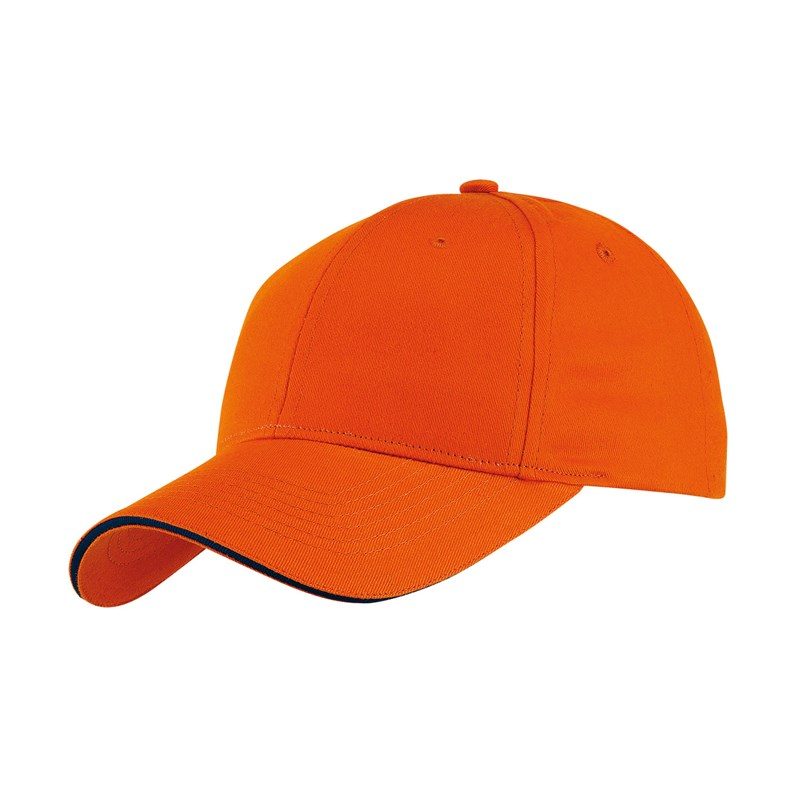 objet-publicitaire-casquette-6-segments-orange