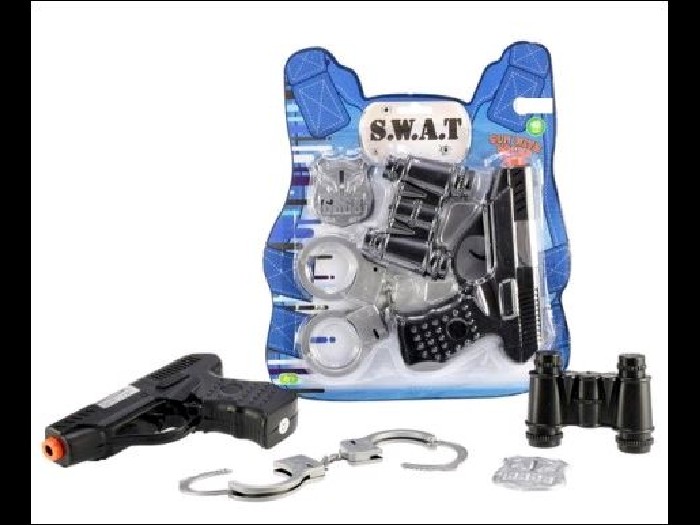 Pistolet, menottes et carte de police pour enfant par 1,75 €