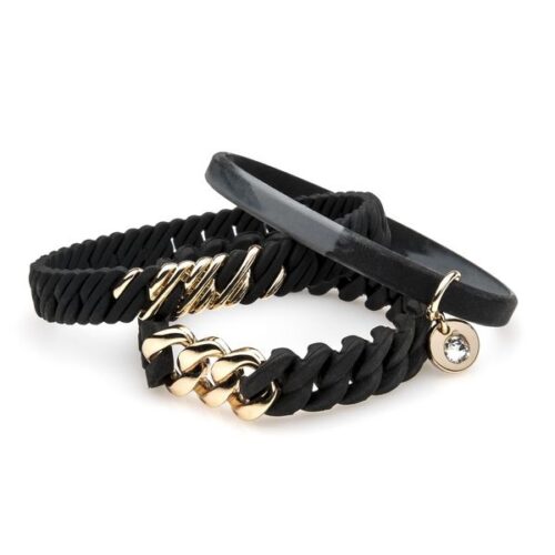 idee-cadeau-femme-bracelet-therubz-noir-dore