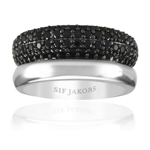 gift-idea-ring-woman-sif-jakobs-steel-black-silver
