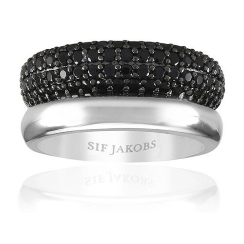 idee-cadeau-bague-femme-sif-jakobs-acier-noir-argente