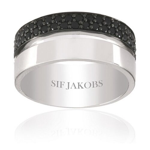 gift-idea-ring-woman-sif-jakobs-black-silver