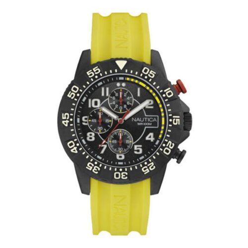 gift-watch-men's-watch-nautica-black-silicone