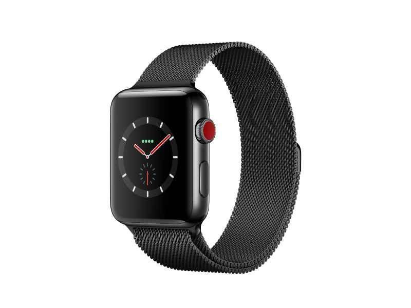 Montre connectee Apple Watch 3 42mm Milanese Blk. Band LTE Cadeau