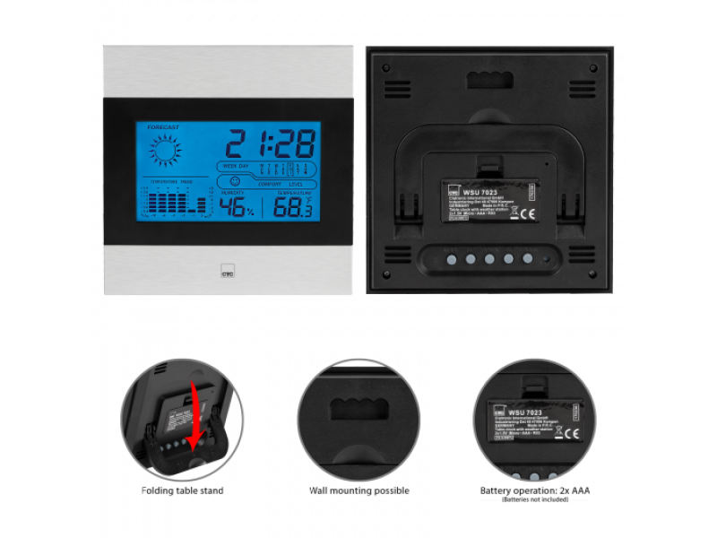 Station météo Radio réveil blanc - Cadeaux Et Hightech