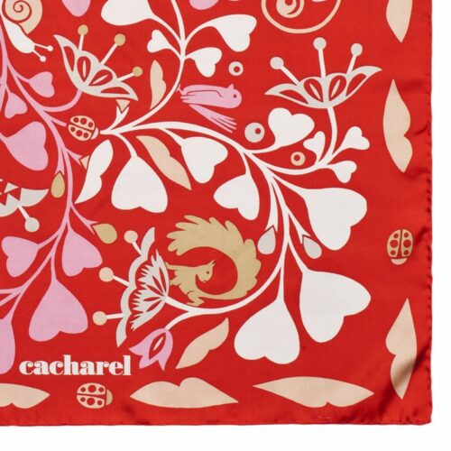 cadeaux-d-affaires-foulard-soie-cacharel-fairy-garden-red