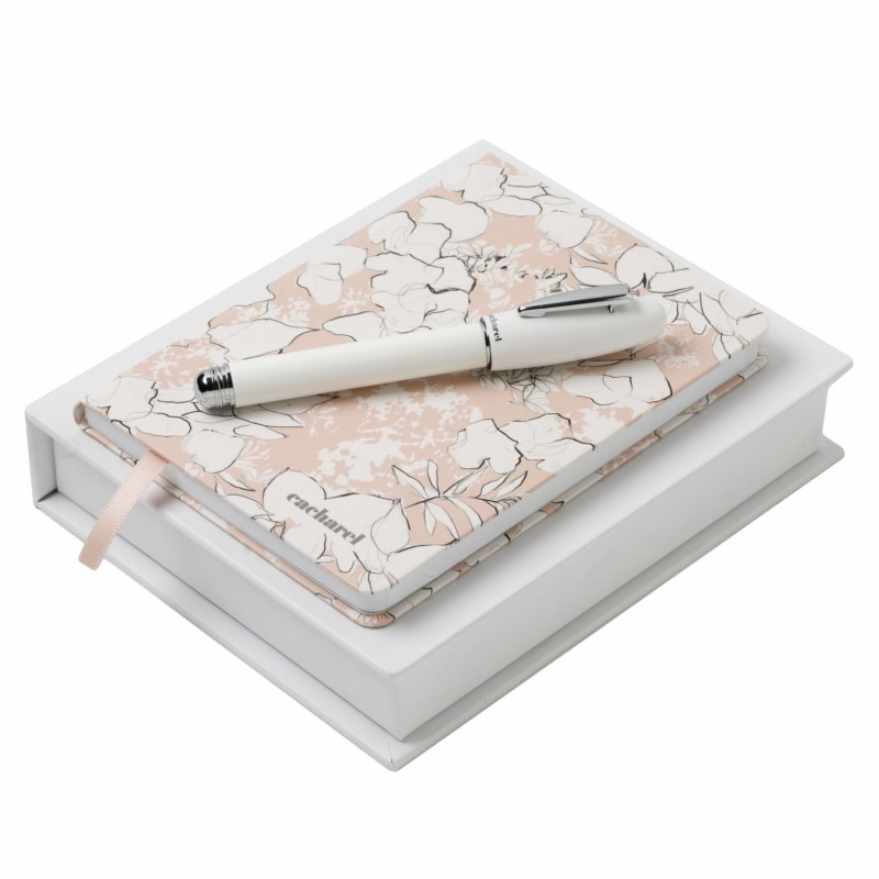 Cadeaux d'affaires parure Cacharel stylo et carnet format A6