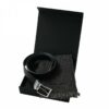 cadeaux-d-affaires-parure-christian-lacroix-cuir-noir-peu-chers