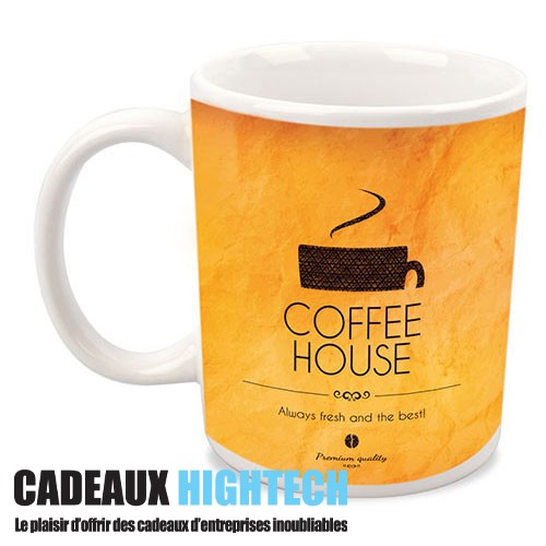 Mug blanc sublimation coffee house - Cadeaux et hightech