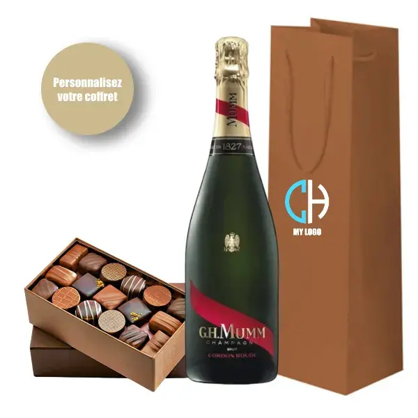 Coffret vin et chocolat