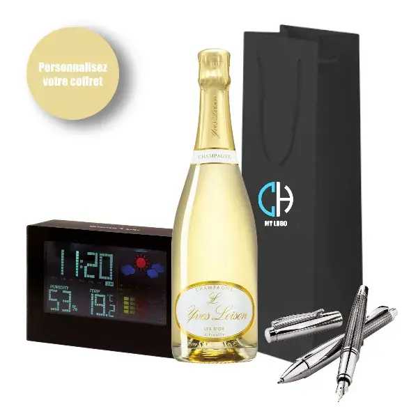 Coffret cadeau entreprise champagne Louis Armand chocolats Weiss