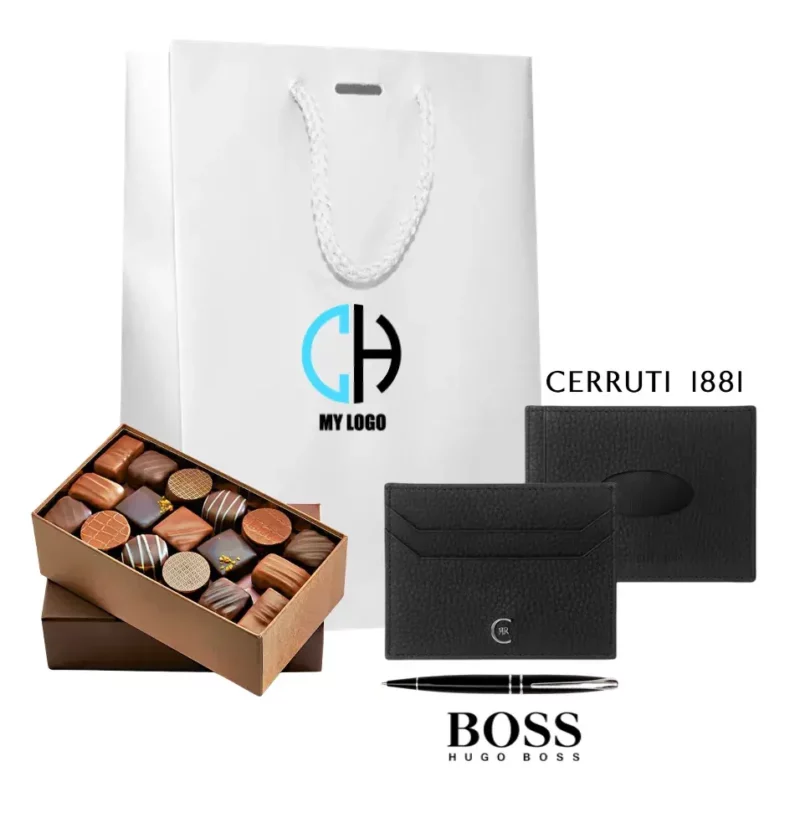 Coffret cadeau entreprise Hugo Boss Cerruti silver