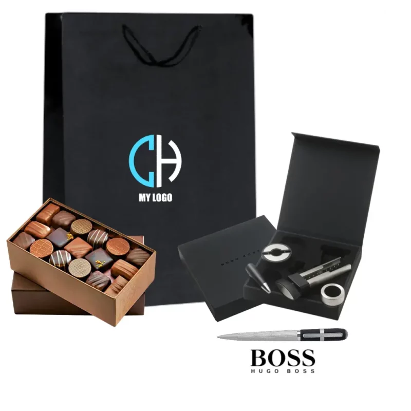 Coffret cadeau entreprise Hugo Boss set vin