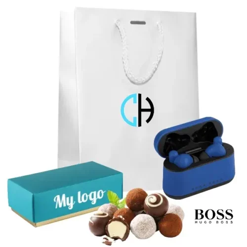 coffret-cadeaux-d-affaires-ecouteurs-hugo-boss-gear-matrix-blue