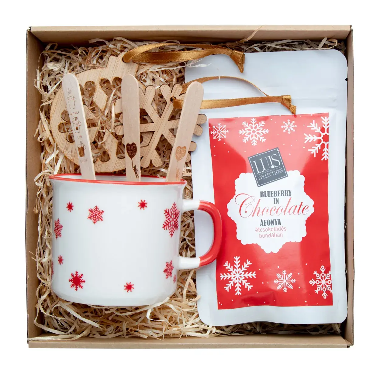 Cadeaux d'affaires Noël Coffret cadeau chocolat chaud - Cadeaux