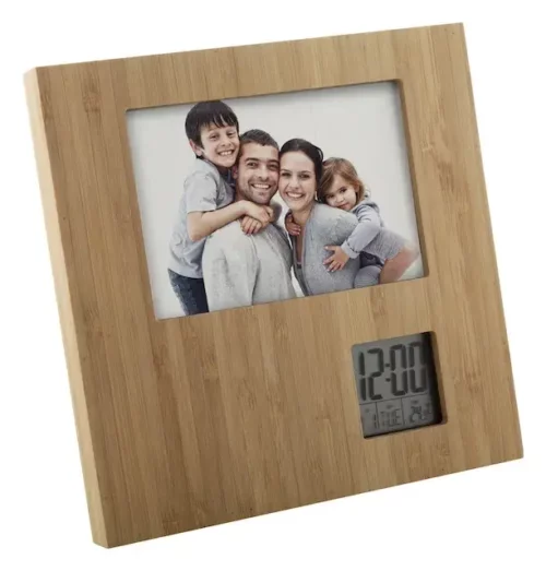 advertising-object-picture-frame-bamboo-with-weather-station