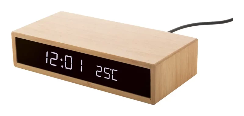 advertising-object-clock-multifunctional-bamboo-with-display-led
