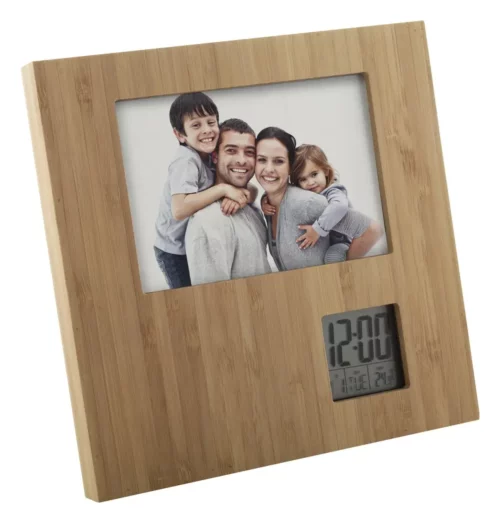 promotional-object-picture-frame-bamboo-with-weather-station