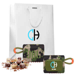 Coffret cadeau JBL GO 3 Squad chocolat 125 g personnalisé