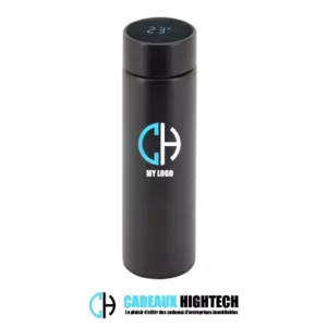 Digital thermos in black steel