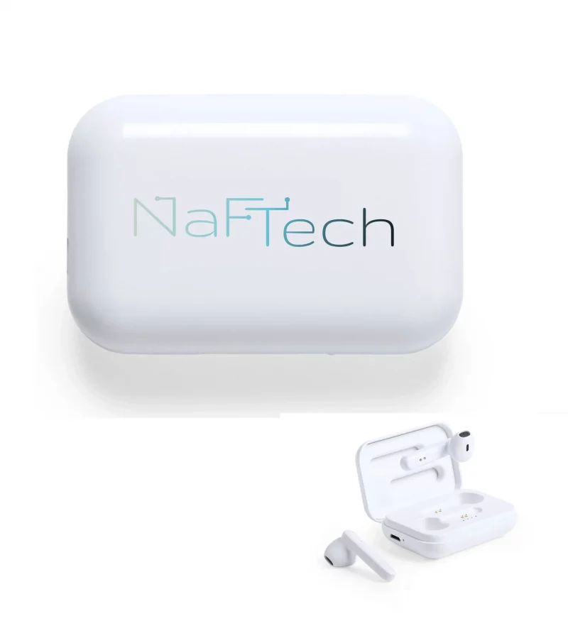 Ecouteurs bluetooth blanc design - Marque 100% Tech & Digital