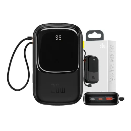 SW141-Powerbank-Qpow-PRO-20000mAh-20W-avec-câble-3-1-Noir-cadeaux-hightech