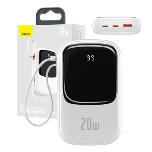 SW142-Powerbank-Qpow-PRO-20000mAh-20W-avec-câble-3-en-1-Blanc-cadeaux-hightech