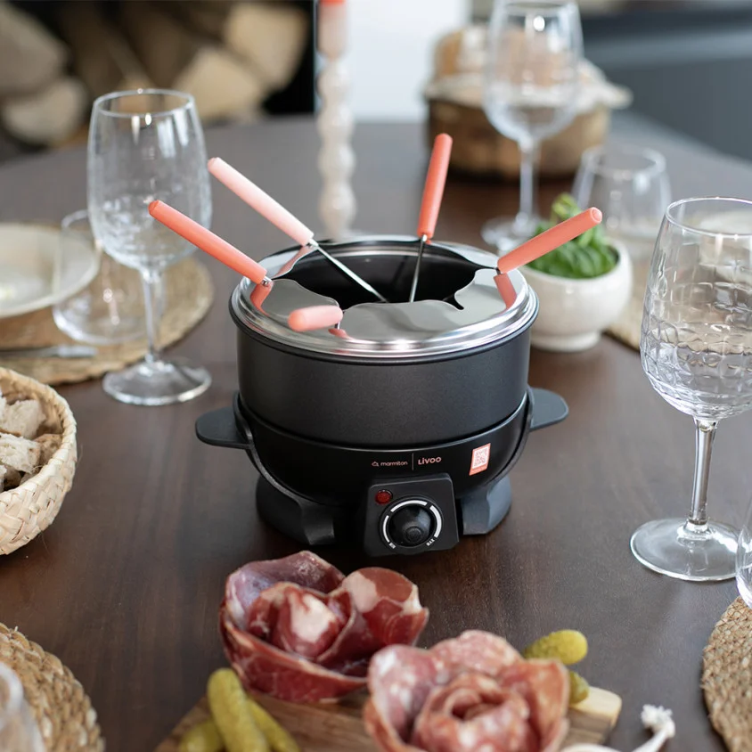 Appareil à fondue électrique Livoo x Marmiton – Cadeau CSE Convivial — vue 3 — cadeau entreprise