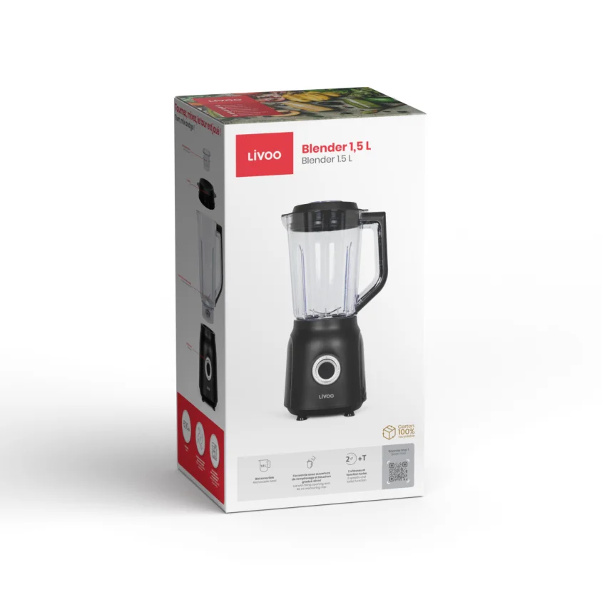 Blender 1,5 L 600 W – Cadeau CSE Idéal Cuisine | Delta Brands — vue 4 — cadeau entreprise