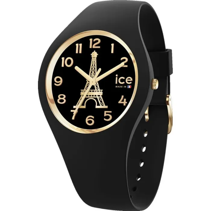 Cadeau CSE : Ice Watch® Analogue ‘Ice Cocorico – Eiffel Tower – Blac — cadeau CSE cadeau entreprise
