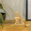 Cadeau CSE : ierres d’équilibre en bois dans une pochette Crios, mar — vue 3 — cadeau entreprise