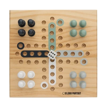 Cadeau CSE : Jeu de ludo personnalisé en bois Claire — cadeau CSE cadeau entreprise