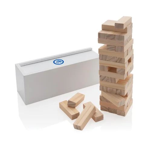 Cadeau CSE : Jeu d’empilage de blocs de bois — cadeau CSE cadeau entreprise