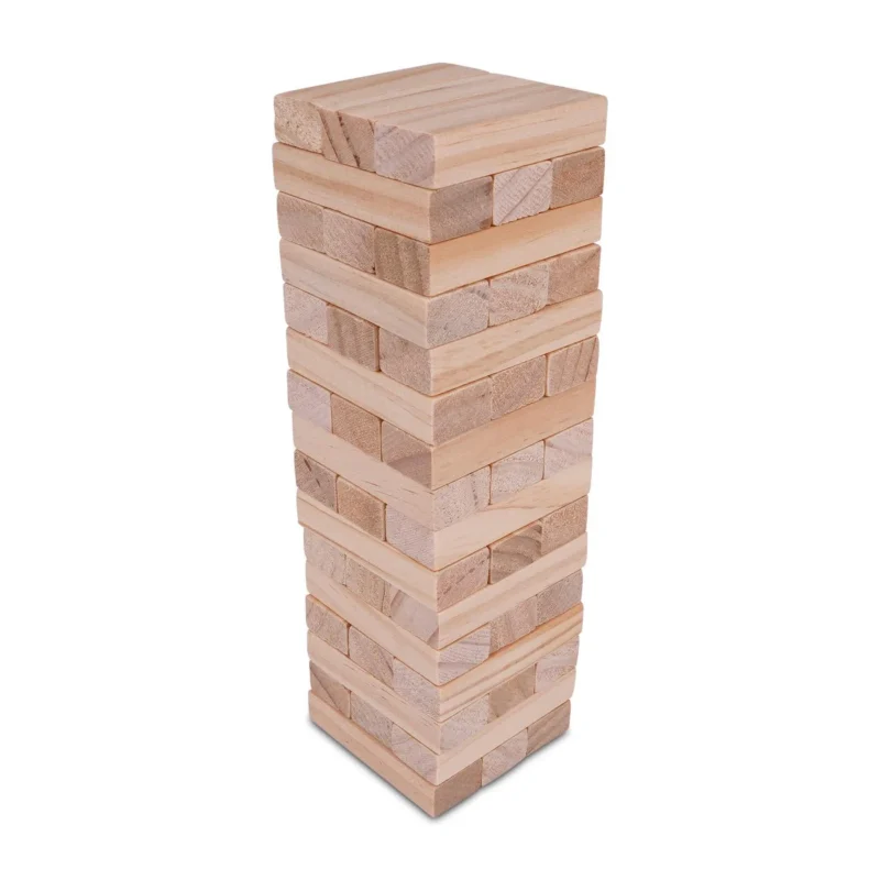 Cadeau CSE : Jeu d’empilage de blocs de bois — vue 2 — cadeau entreprise