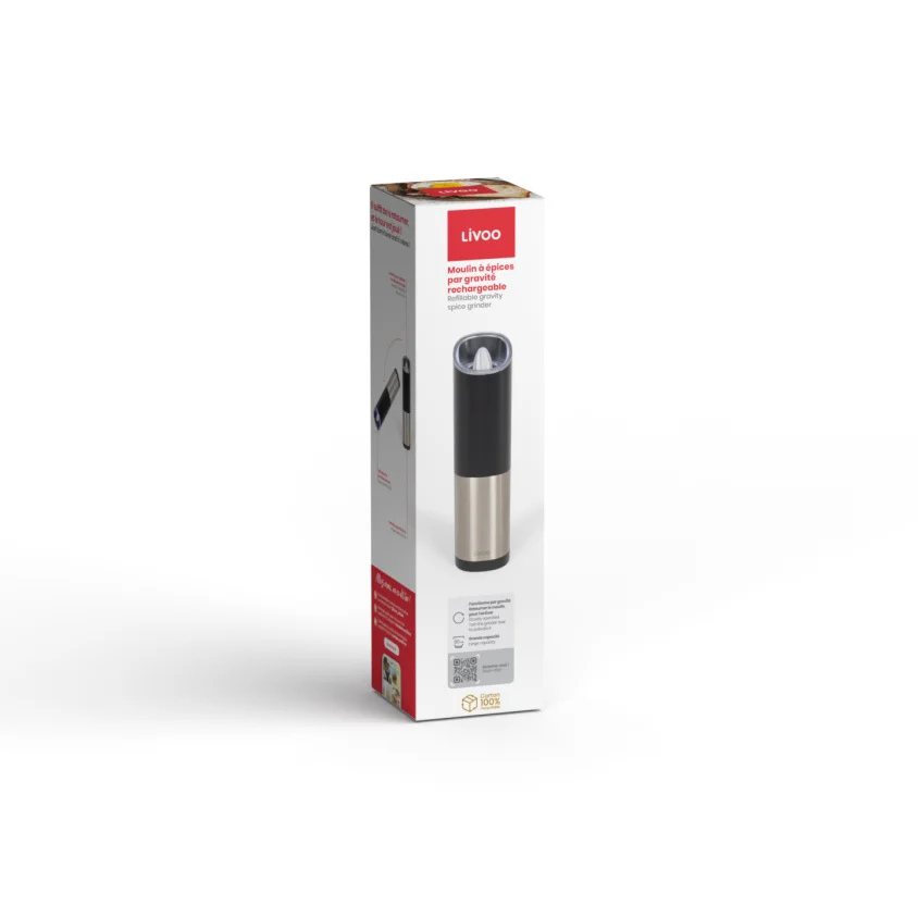Cadeau CSE : Moulin à épices par gravité rechargeable — vue 4 — cadeau entreprise