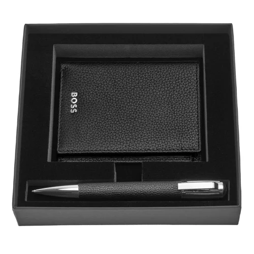 Cadeau CSE : Parure HUGO BOSS Black (stylo bille & porte-cartes) — cadeau CSE cadeau entreprise