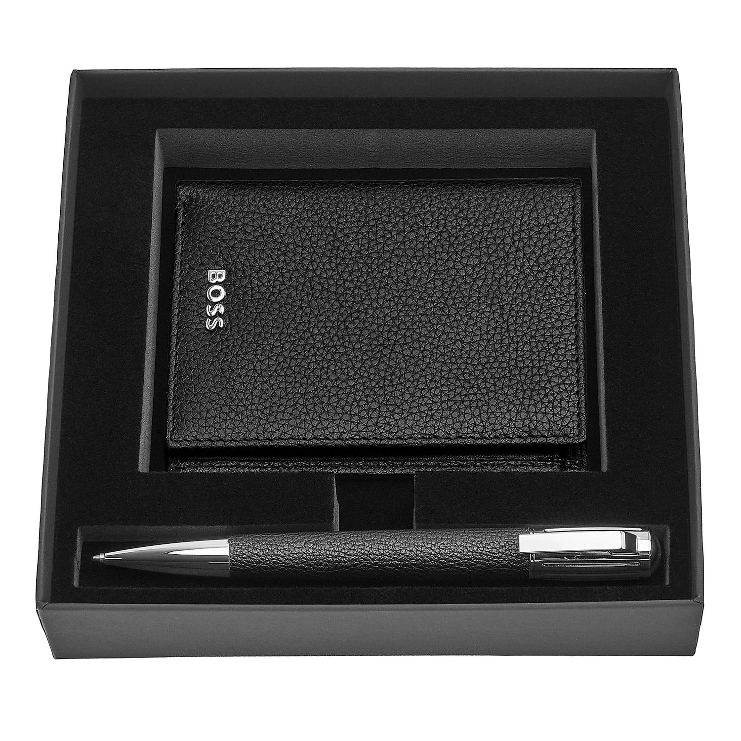 Cadeau CSE : Parure HUGO BOSS Black (stylo bille & porte-cartes) — cadeau CSE cadeau entreprise