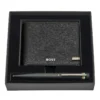 Cadeau CSE : Parure HUGO BOSS Black (stylo bille & portefeuille) — vue 1 — cadeau entreprise